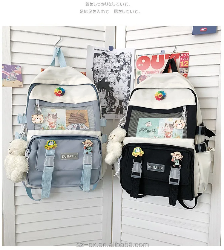 Wholesale fashion korean style sweet kid girl cartoon casual travel school  rucksack back pack bag student nylon laptop backpack school bag From  m.