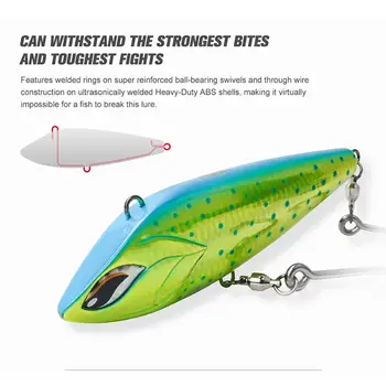 CHEERY Sinking Lure Hard Ball Bearing Swivel Hook 15 Knots Steel Wire Cross Sea Fishing High Speed Trolling Bait – Trolling Lure – view 3