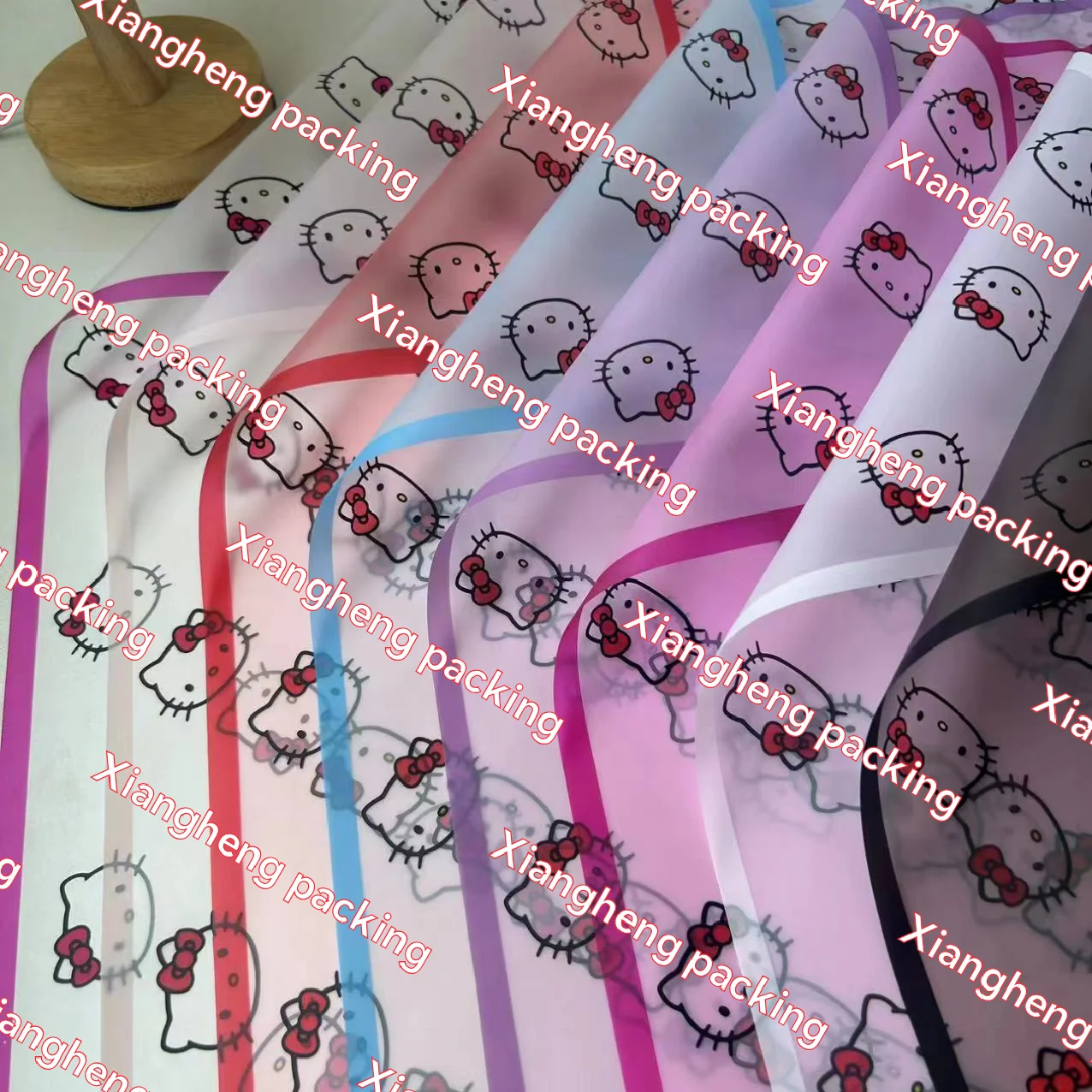 Xiang Heng Factory Direct Sale Hot New Original Floral Kati Kitten Flower Bouquet Wrapping Paper Gift Decoration Ins High Sense