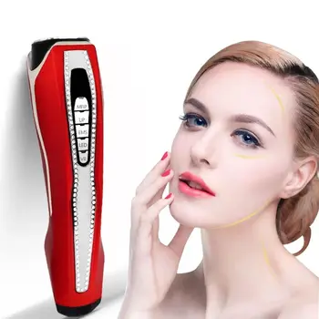 Home Use USB Rechargeable Beauty Instrument Device Face Lifting Skin Rejuvenation Firming Neck LED Color Light Pulse EMS Machine