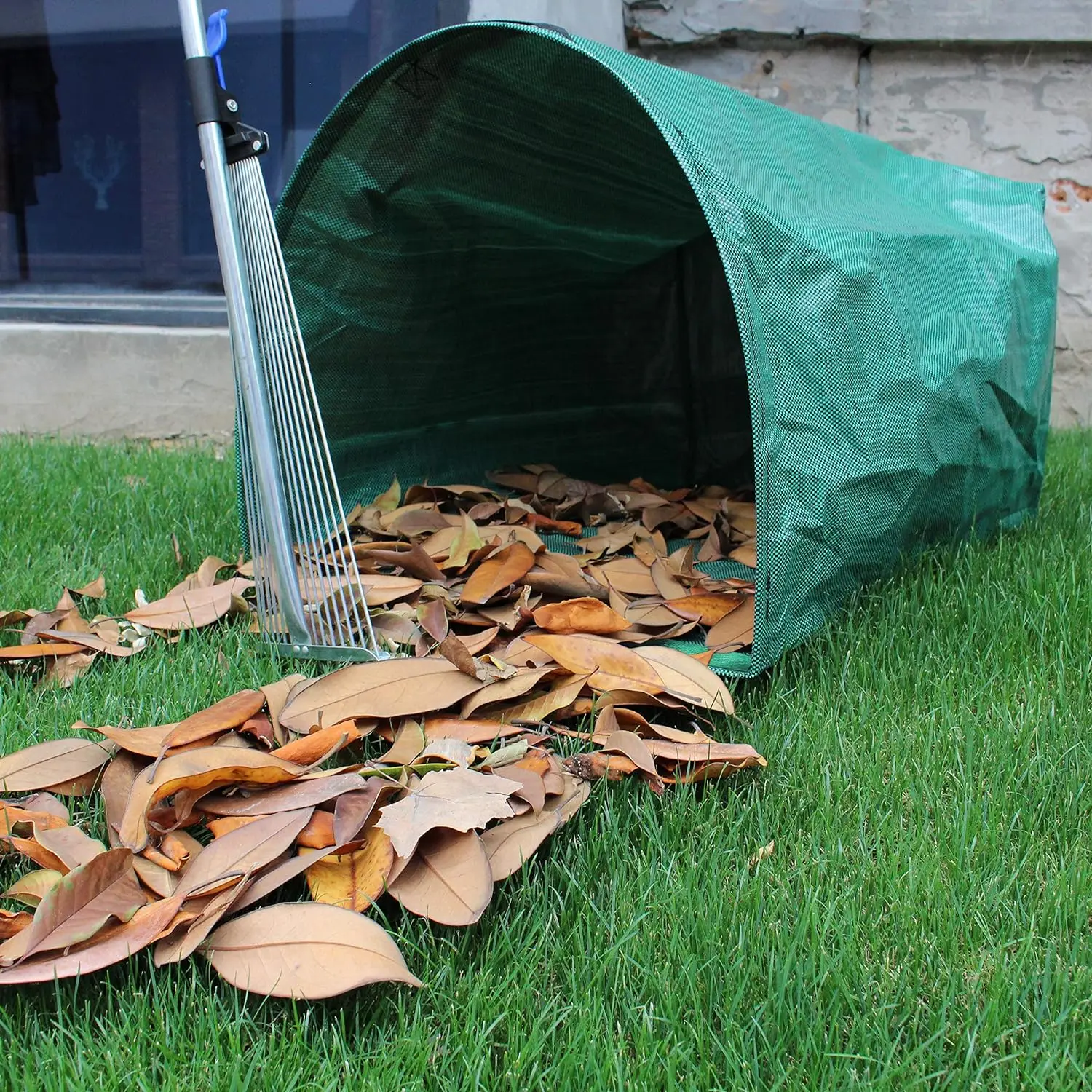 Large Yard Dustpan Type Reusable Heavy Duty Gardening Bags Lawn Pool Garden Leaf Waste Bag for Collecting Leaves