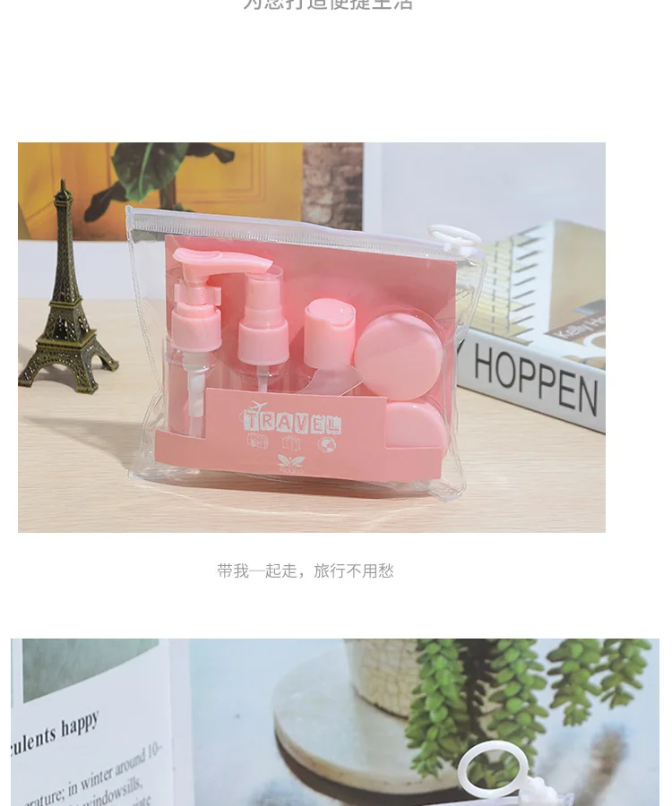 Travel Dispenser Set Color Macaron Dispenser Set Spray Emulsion Empty bottle Portable storage set 30ml manufacture