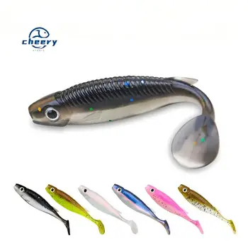 CHEERY Artificial Fishing Lure for Lure Fishing Soft Bait Rubber Fish Plastic Shad Bait Silicone T Tail Swim Bait Catfish Marlin – Soft Lure – view 2