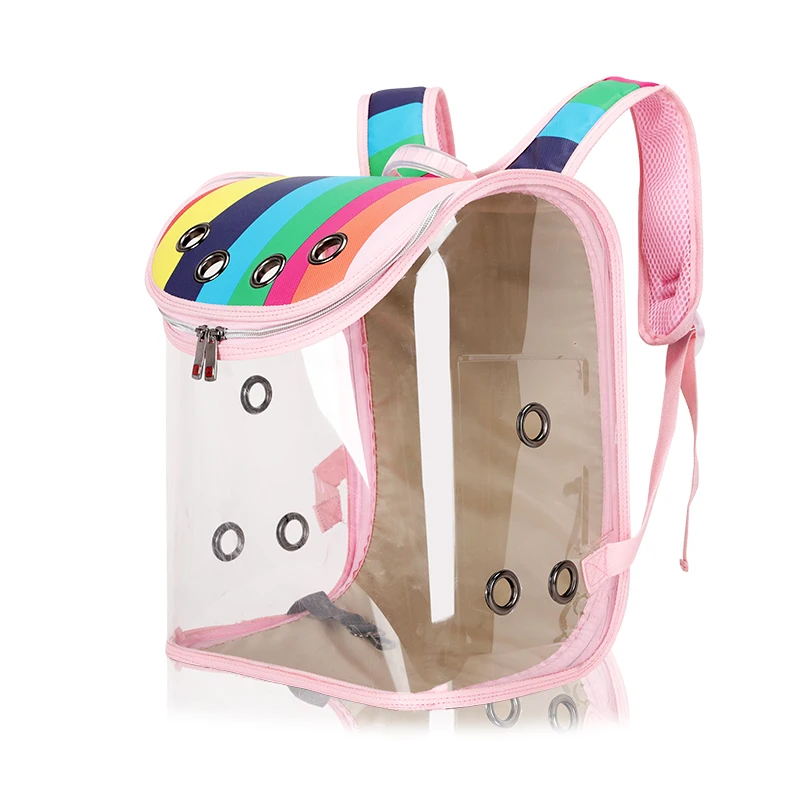 transparent pet backpack