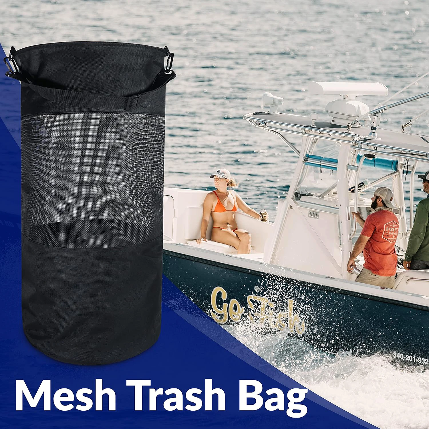 Outdoor Portable Hanging Collapsible Marine Boat Garbage Storage Can ...