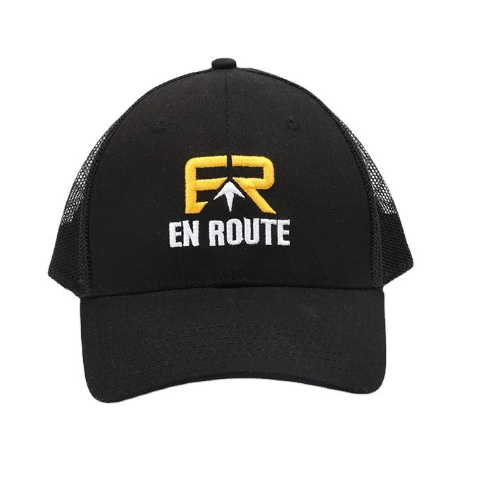 Высококачественные мужские спортивные кепки с сеткой на 5 панелей пользовательская трафаретная печать логотипа вышивка