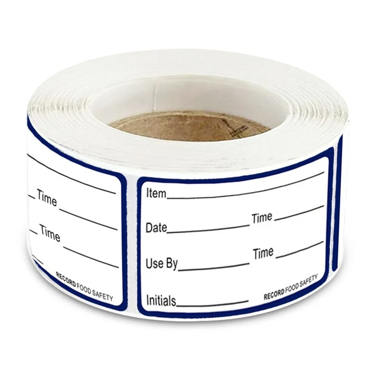 Wholesale Customized Food Storage Date Label Stickers Pet Food Lollipops Cosmetics Beverages Glossy Matte BOPP Vinyl Carton