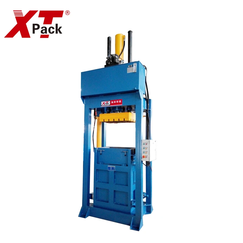XTPACK Manual Tying Compressing and Packaging Used Clothes/cotton  Hydraulic Baler Machine