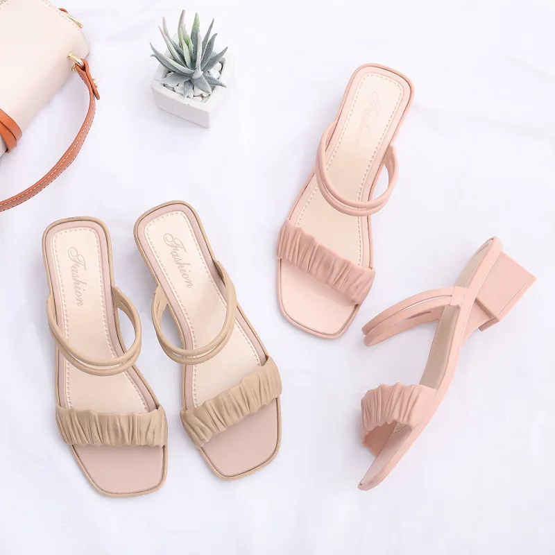 Summer Heels 2023 New Sandals And Slippers Latest Platform Chunky Heels ...