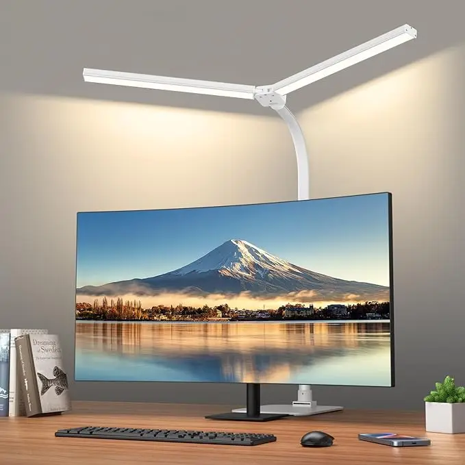 Super Bright Workbench Lamp Desk Flexible Dimmable Desktop Lamp Adjustable Screen Bar LED Desk Lamp for Reading Home Office