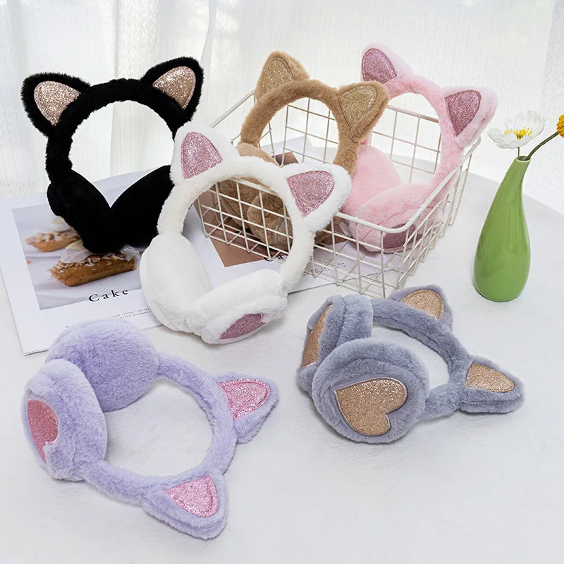 MIO Cute Cartoon Cat Ear Earmuffs Perfect for Winter