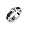 Quality Brass with 18K white gold plated Black color