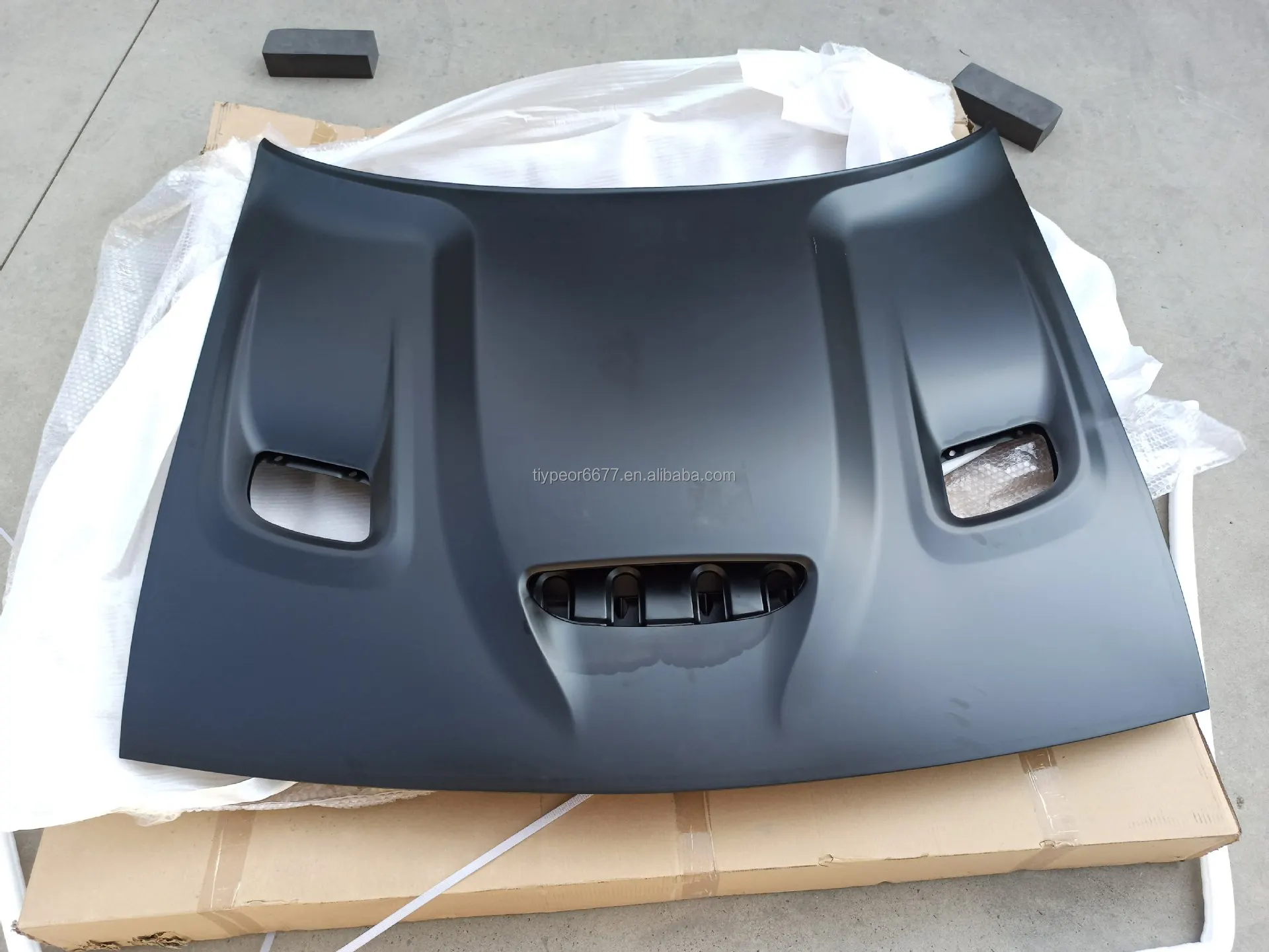 product tiypeor aluminum engine hoods for dodge challenger srt hellcat 2015   2021 racing engine hood cover new replacement bonnet-4