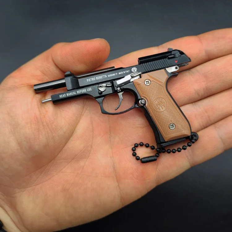 Cool M92 1:3 Mini Metal Gun Keychain Toy - Ideal Birthday Gift for Boys ...