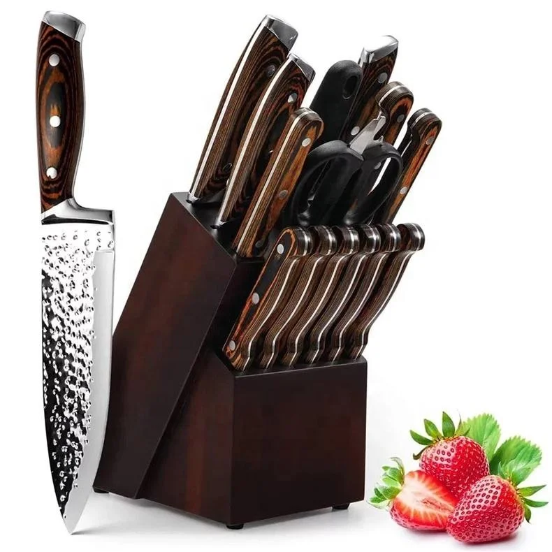 High Quality Stainless Steel Damascus Kitchen Set Knife Cutting Meat