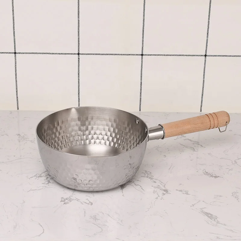 新型ファッション銅製ノンスティック鍋｜ウッドハンドル付き18cm・20cm