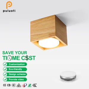 Nordic Modern LED GX53 Ceiling Light Log Colour Surface Mounted LED Downlight for Indoor 7W Three-Colour Dimming for Bedroom