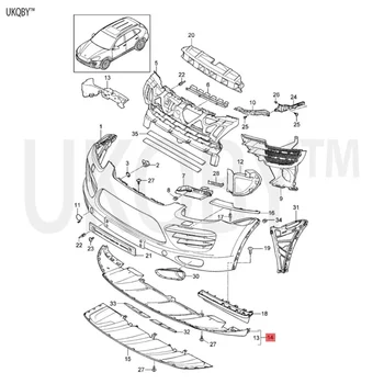 UKQBY 95850506100/958 505 061 00 Suitable for 2011-2014 Po rs ch e 958 front air deflector Cayenne 95850506100