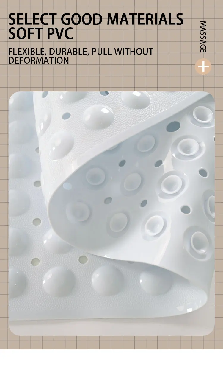 Bathtub Bath Shower Mat Non Slip Bathtub Mat Bath Tub Mats with Suction Cups Drain Holes for Bathroom manufacture