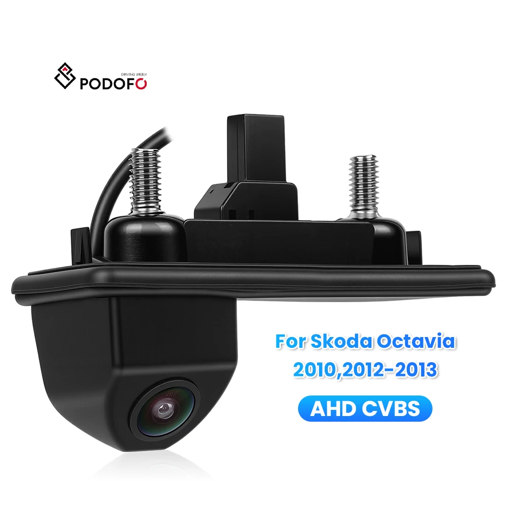 Podofo Rear Camera for Skoda Octavia 2010/2012-2013 Cmaras Para Autos Car Backup Reversing Camera  Night Vision Pull Handle OEM A4753