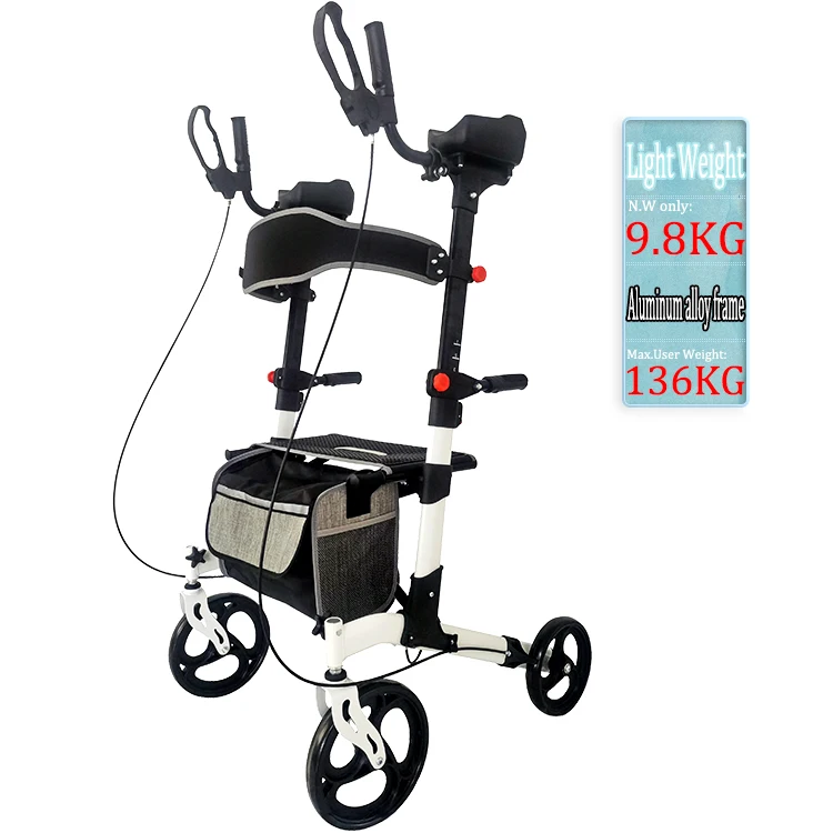 Popular New Adult & Disable Forearm Rollator Upright Walker with Seat Rehabilitation Therapy Supplies