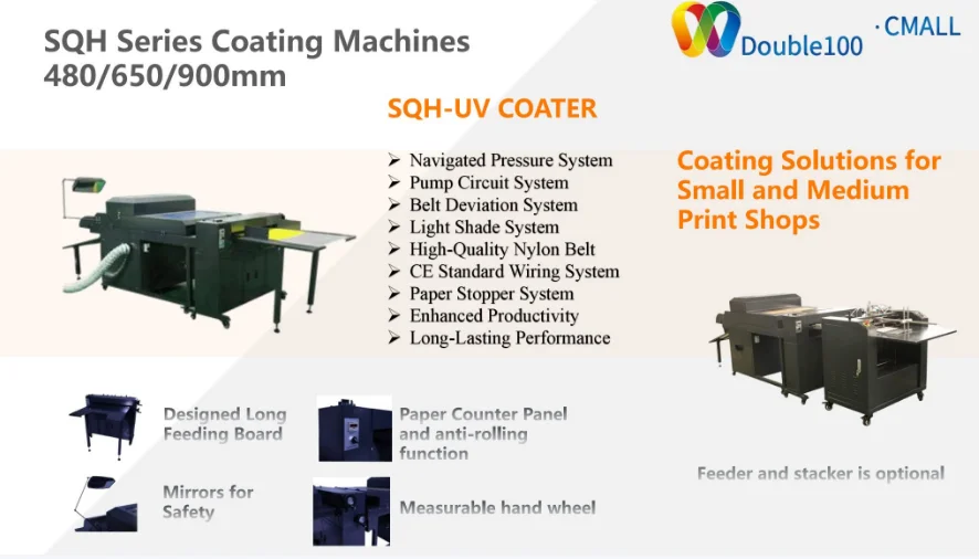 Sqhcoat Uv 36" (900mm) Coater Coating Machine Uv Varnish Machine Uv