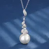 White Pearl Pendant with chain