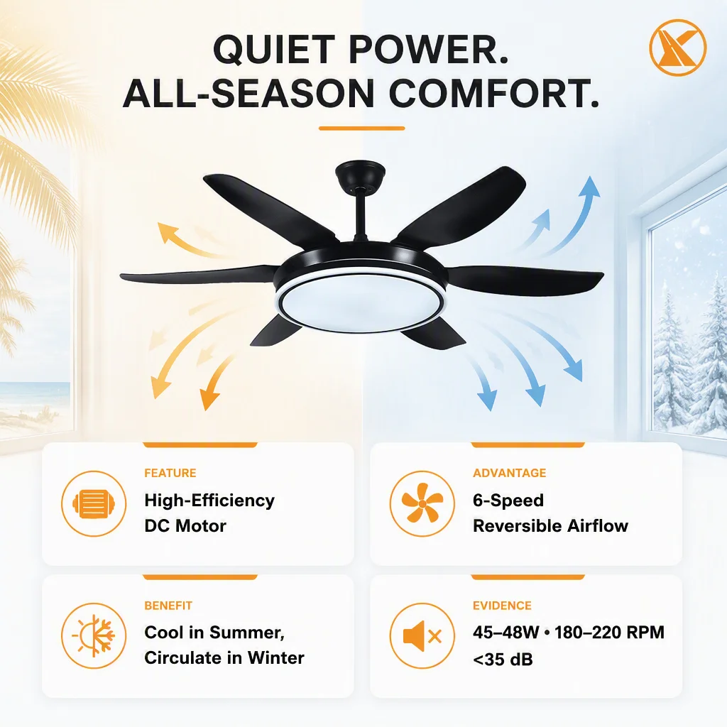 Ceiling Fan, LED, 6-Speed - detail 4