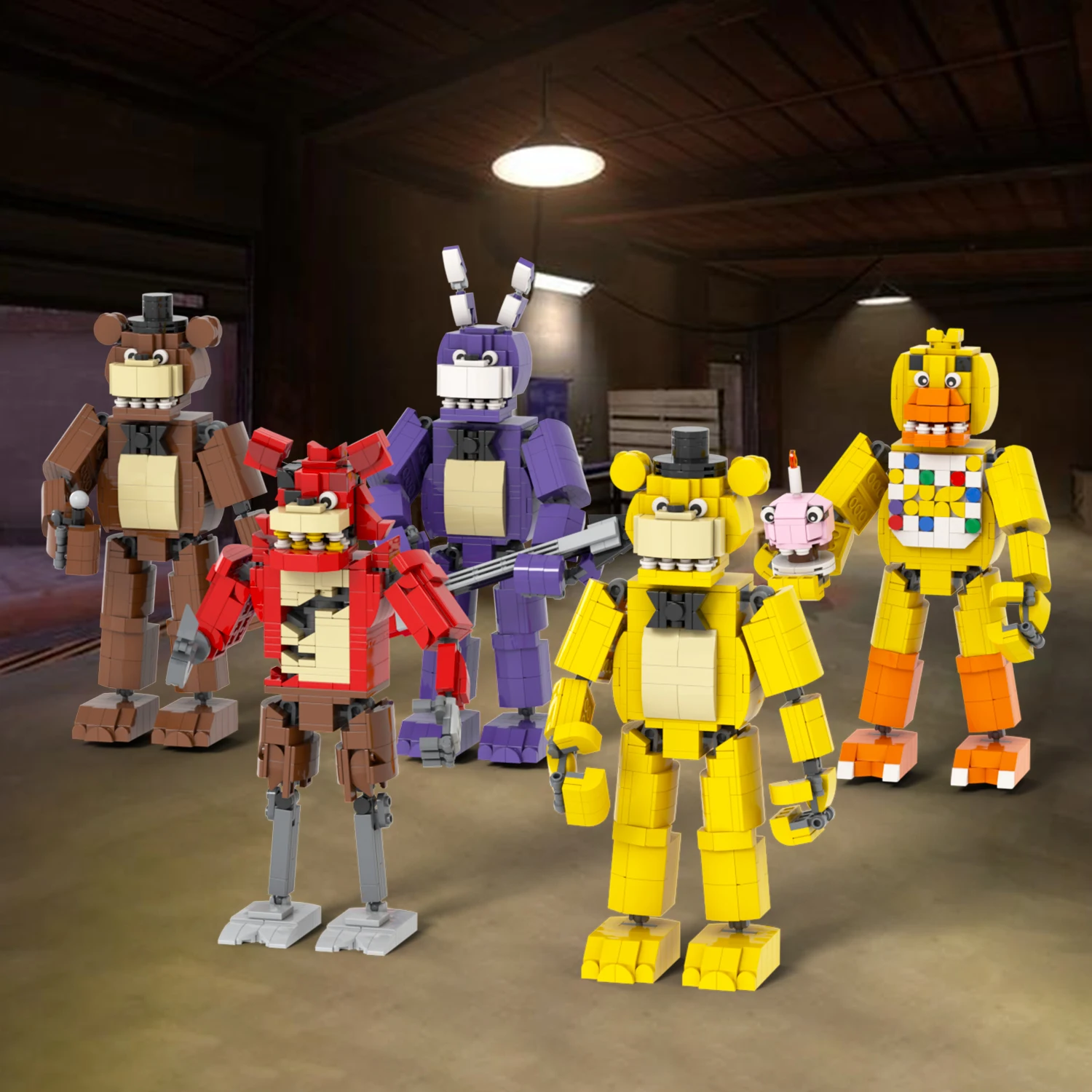 Fnaf 9 Inch Collectibles Pièces Collection FNAF - Or Et Bronze - Fazbear Foxy Bonnie Chica - Cadeau Fan Five Nights At Freddy's Collection Fazbear Foxy