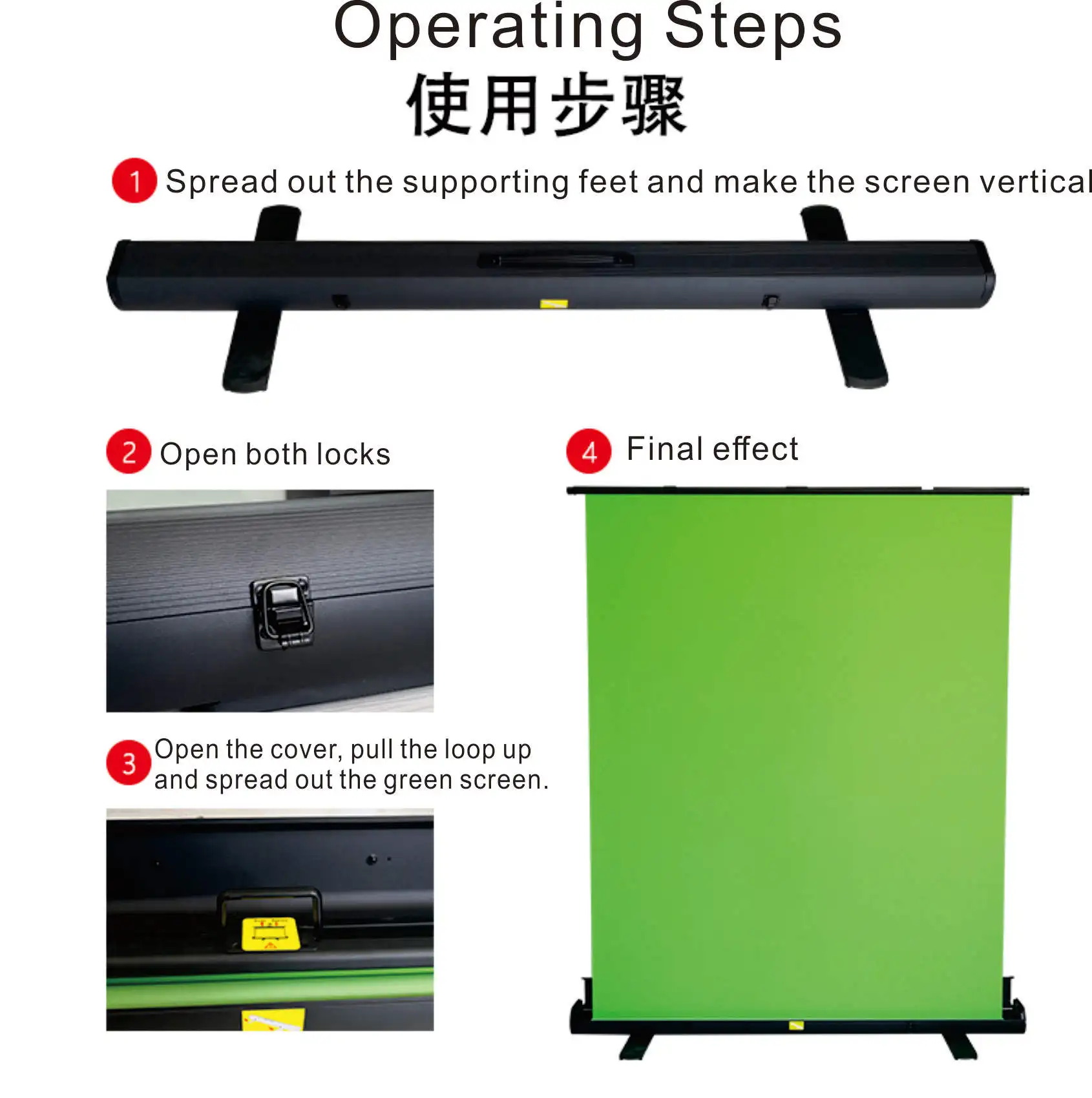 150x200cm Motorized Drop Down Green Screen Background Green Screen for Live Show