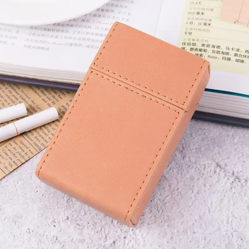 Factory Hot-Selling DIY Small Gift Cigarette Case PU Leather Flip-Top Customizable Logo preview 6