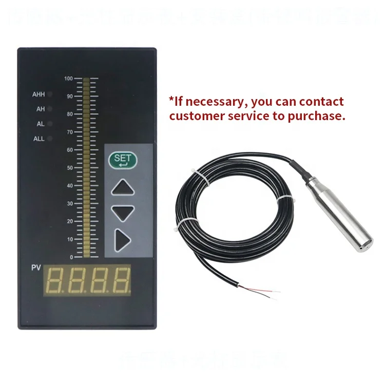 English Version T80 Liquid Level Controller Box Small Size ABS Fire Water Tank Liquid Level Sensor Display Instrument with Alarm