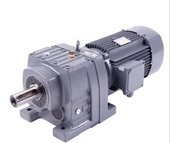 2020 China R series Transmission Helical Bevel Worm Gear Speed Reducers For Electric Motors for bending rolling machine CN