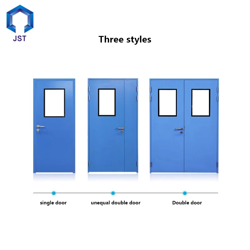 Manufacturers Purifying Steel Clean Single Double-Opening Cleanroom Hospital Door