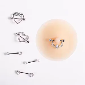 Reusable Handmade Custom Luxury Adhesive Skin-friendly Silicone Washable Seamless Breathable Decorated Changeable Nipple Cover