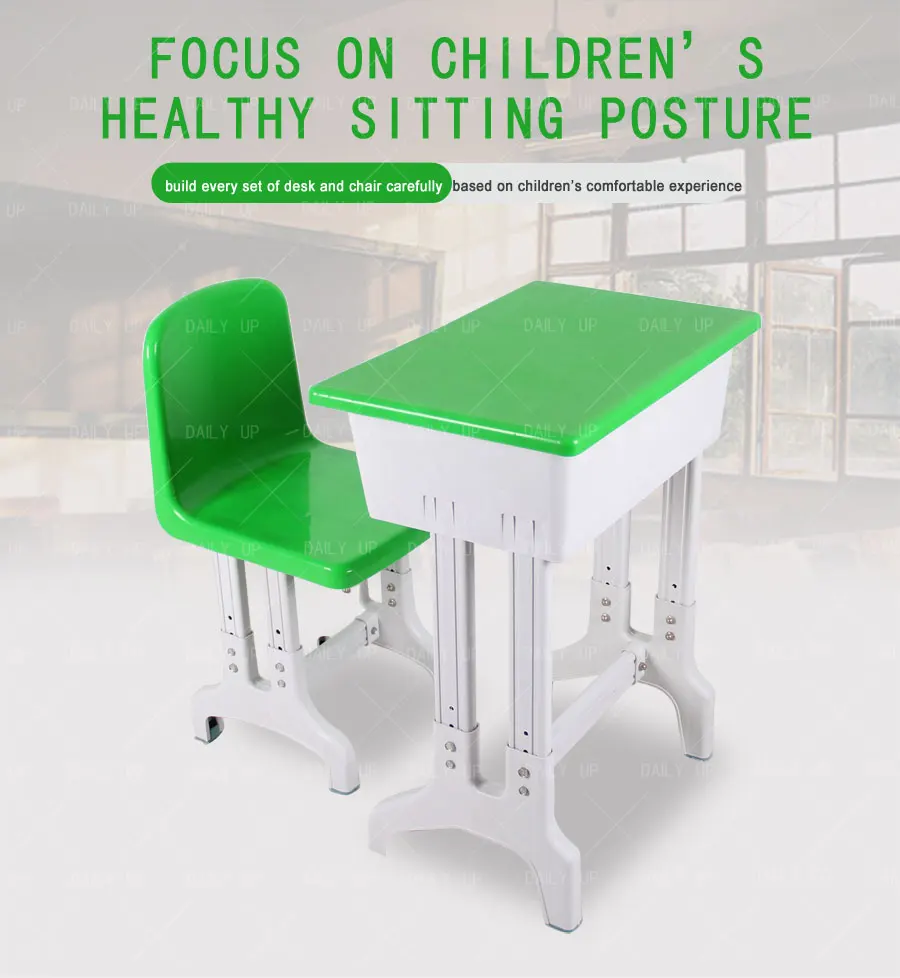 Adjustable School Desk And Chair Set Classroom Kids Reading Table And Chair For Student Primary School Reading Room