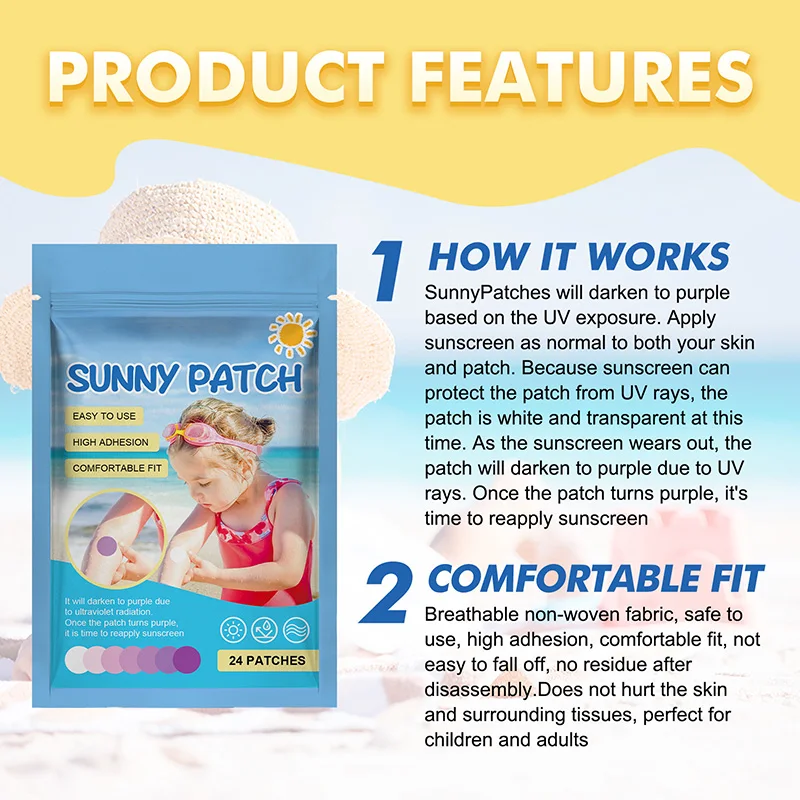 summer product sun uv protection patch outdoor sunshine sun protective patch skin for children adult protective patch