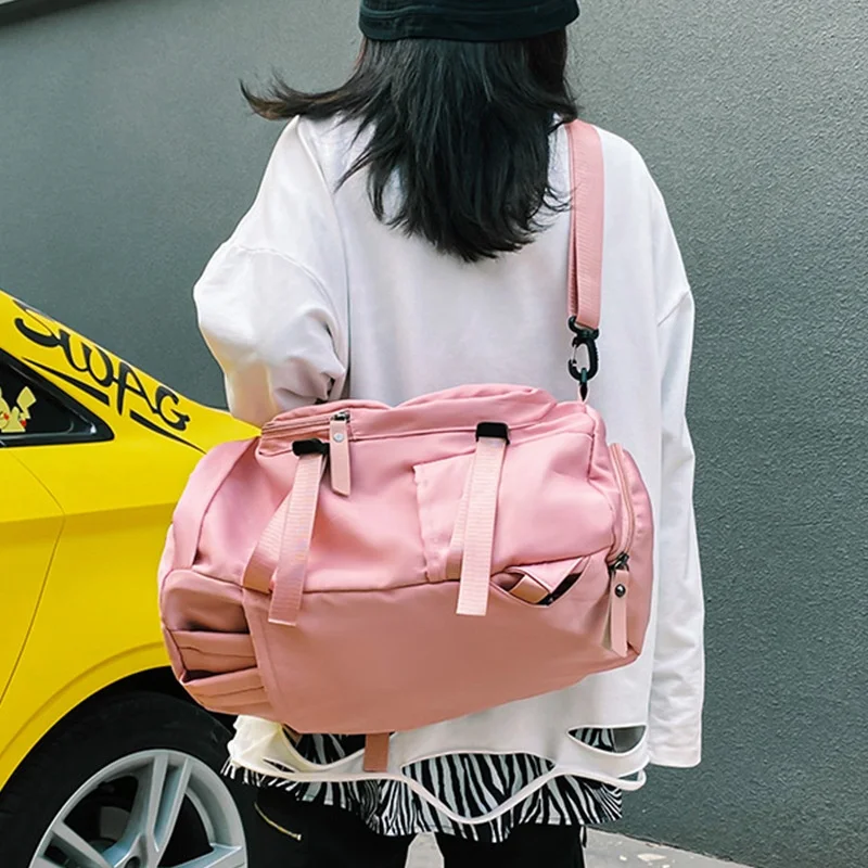 Yoga Bag One Shoulder Crossbody Convertible Backpack Printed Logo Large Capacity Waterproof Breathable Oxford Fabric Dry Wet preview 4