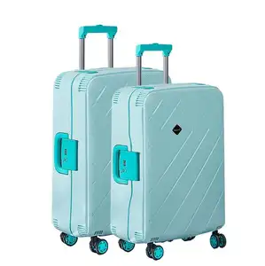 20 24 28 Inch PP Spinner Wheeled Trolley Bags Hand Carry on Customized Luggage Sets for Travel Wholesale Lock Luggage
