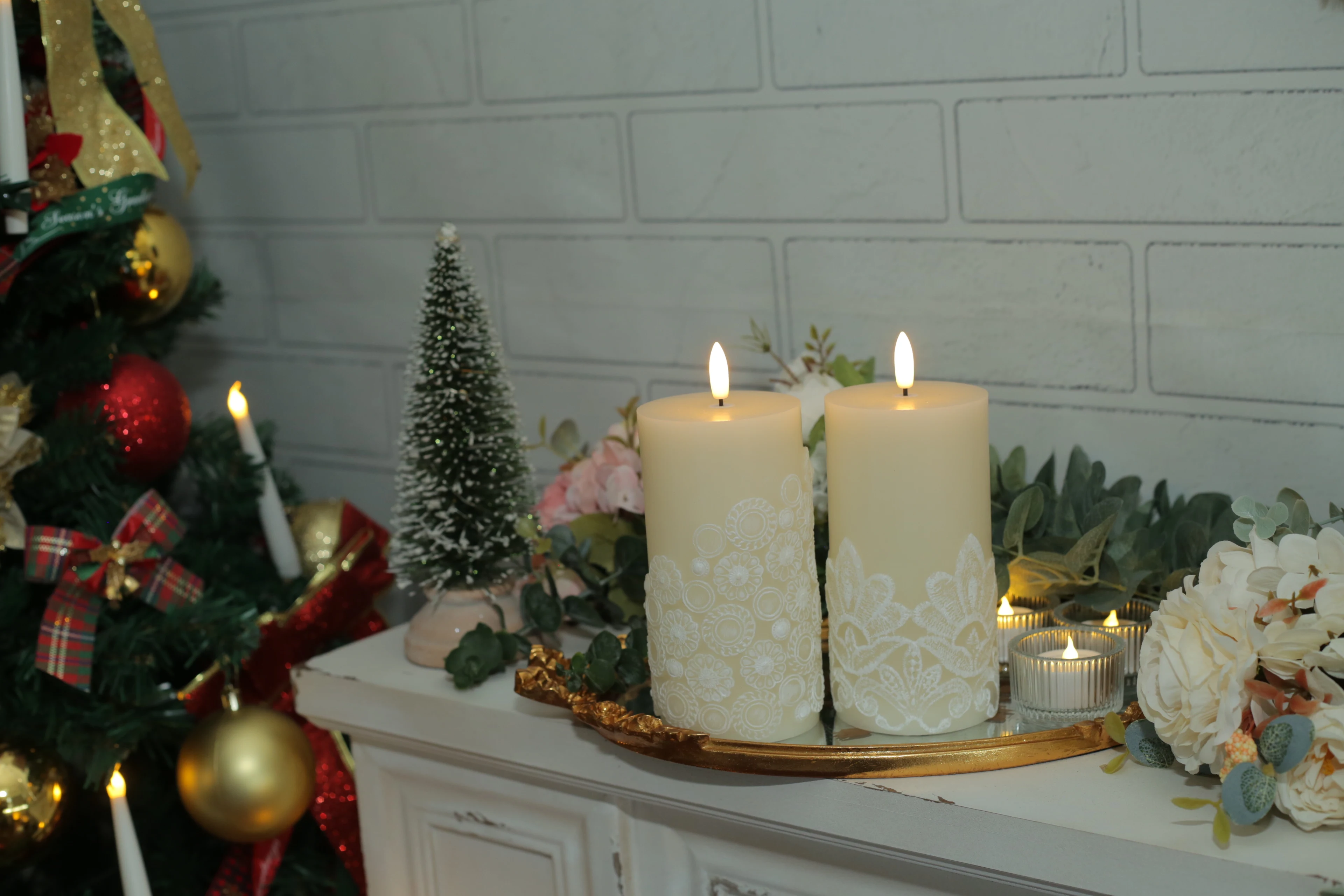 Beautiful Design Led Artificial Flickering Flameless Candle Light Moving 3D Wick Led Candles