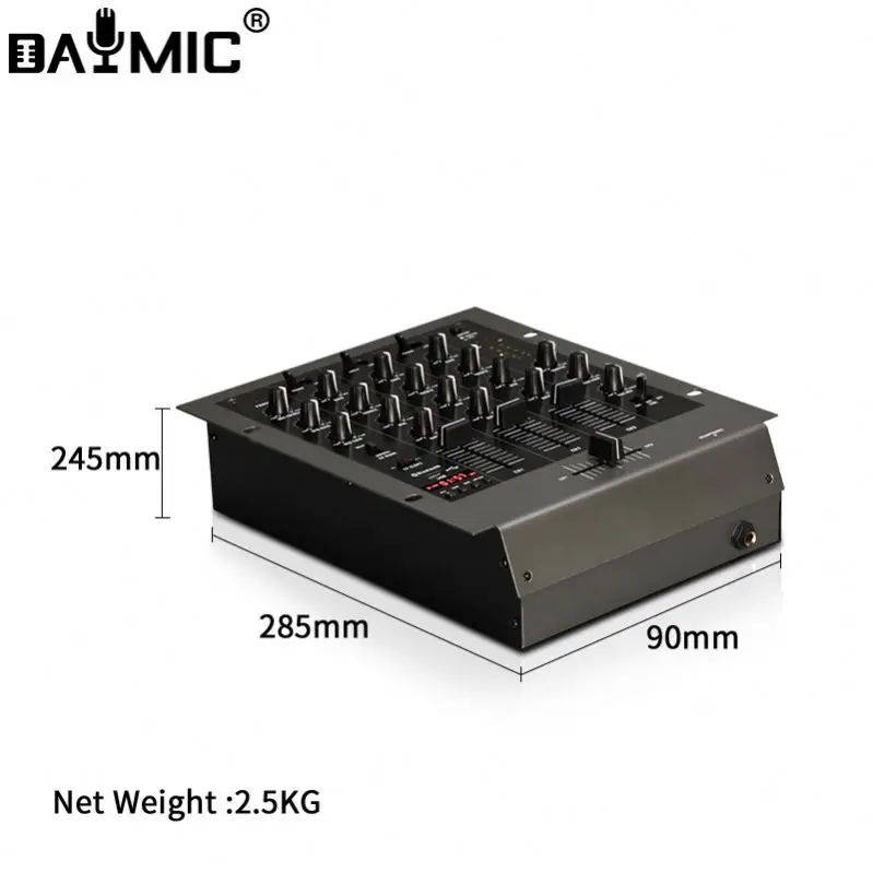 Two Channel DJ Scratch Mixer for Serato DJ Pro With Innofader Crossfader DVS License 6 Direct Access Effect Selecto