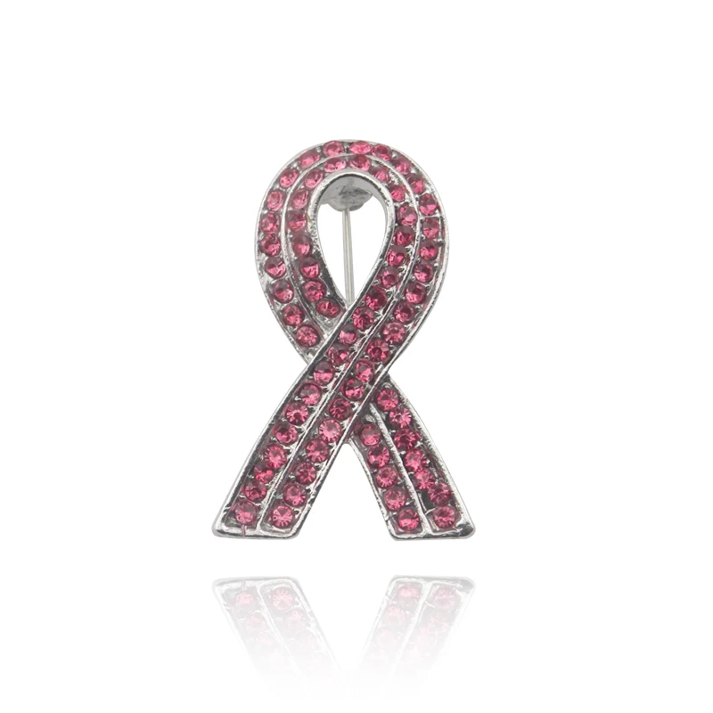 Nouveau Rose Tchèque Cristal Ruban sensibilisation au cancer du sein Loose Spacer Pendentif Perles 