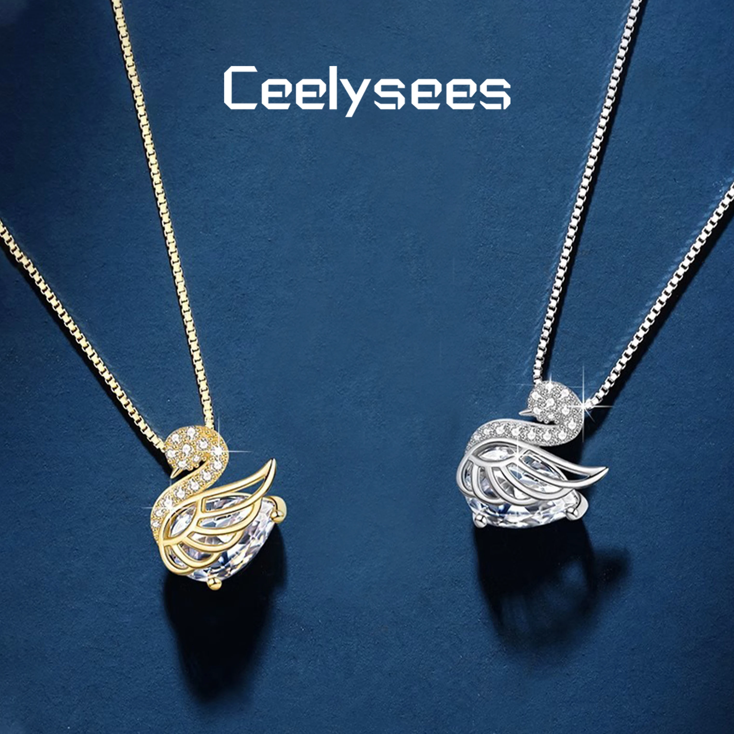 S925 Silver Swan Pendant Necklace for Engagement