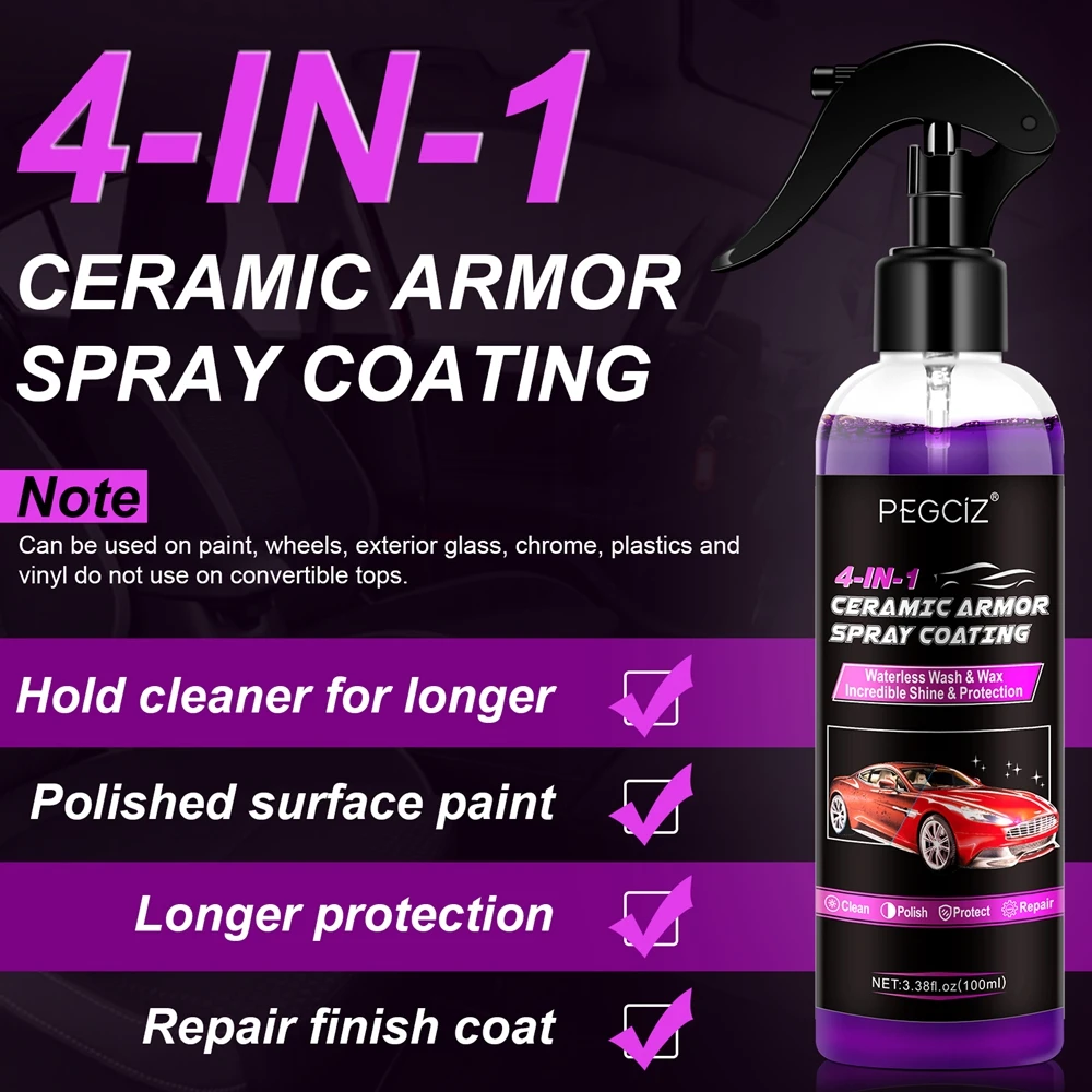 Shine Armor Fortify Quick Coat Ceramic Coating Car Wax Polish Spray  Waterless Car Wash&wax Hydrophobic Top Coat Polish - Paint Care - AliExpress