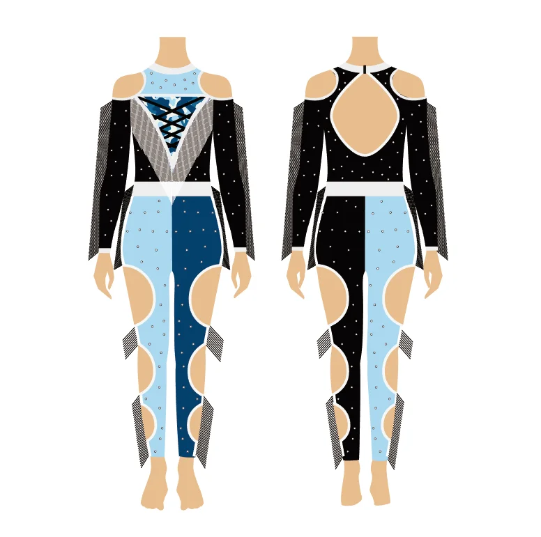 Oem Hip Hop Jazz Latin Bead Stage Leotards Unitard