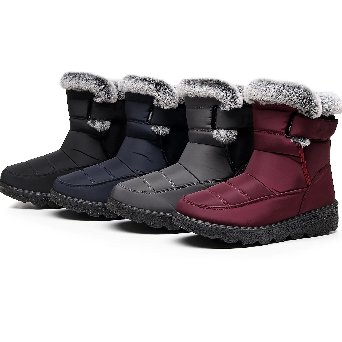 Winter New All-match Thick Sole Popular Plush Short Waterproof Boots Women's Shoes Plus