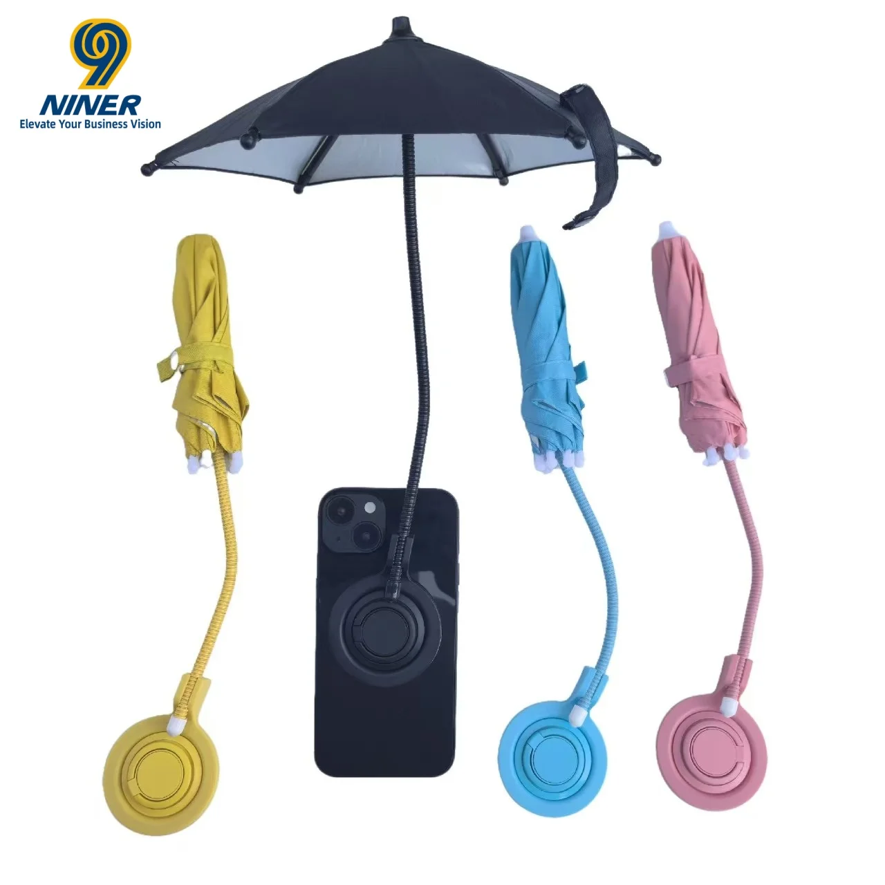 Magnetic Retractable Phone Umbrella Stand Umbrella Mini Sunscreen Cute Wholesale Custom logo