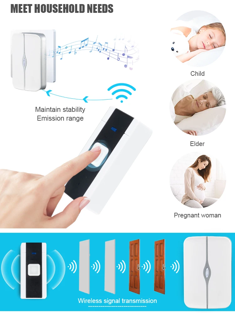 Outdoor 12v Ringtone Timbres Electrics Door Bell Chime Home Doorbell