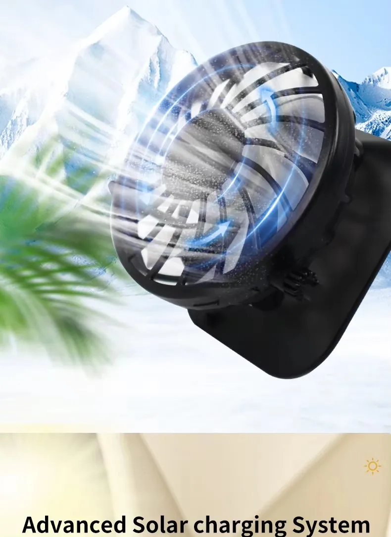 Best Sell Summer Rechargeable Solar Fan Hat Adjustable Wide Brim Fishing Cap with Dual Cooling Fans & UV Protection for Travel