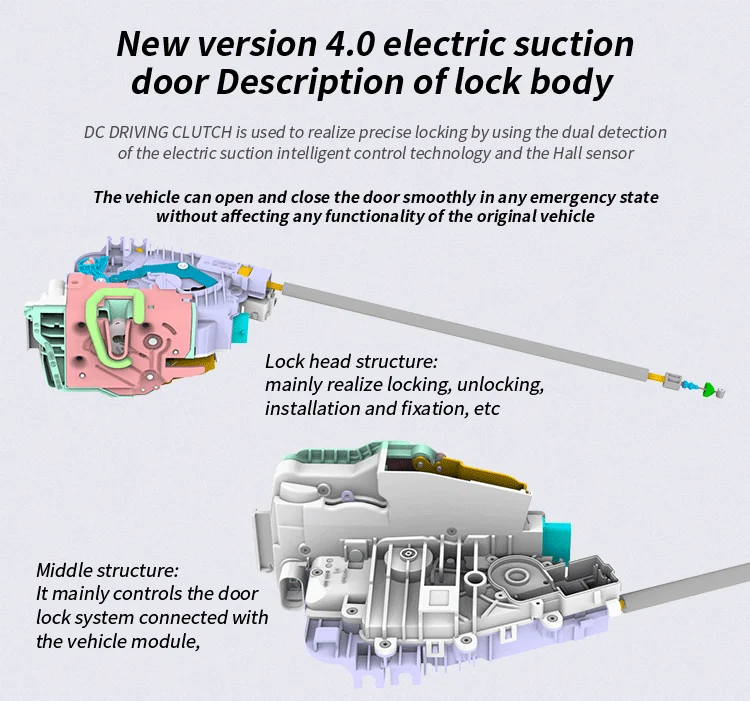 upgrade replace car lock electric door suction door lock for benz g class w464 soft close-2